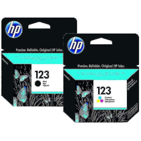 Original Hp 123 Black & Tri-Colour Ink Cartridge Combo