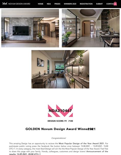 Novum Design Awards Golden Winner