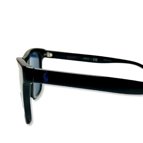 Polo Ralph Lauren Black Frame Dark Blue Mens Sunglasses Uv Protection