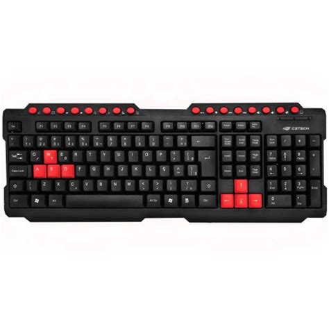 Kit Teclado E Mouse Gamer C3Tech Gk 20Bk Abnt2 Usb 1200Dpi em Promoção