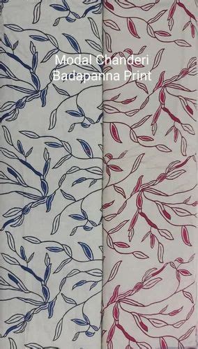 Viscose Rayon Cotton Modal Chanderi Print Fabric Floral Multicolour