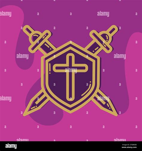 Isolated Shield And Swords Icon Medieval Weapon Vector Stock Vector Image And Art Alamy