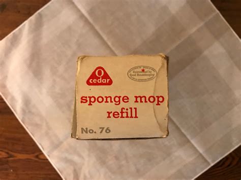 Vintage O Cedar Sponge Mop Refill Box With Used Sponge - Etsy