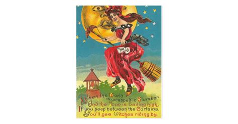 Vintage Witch Postcard | Zazzle.com