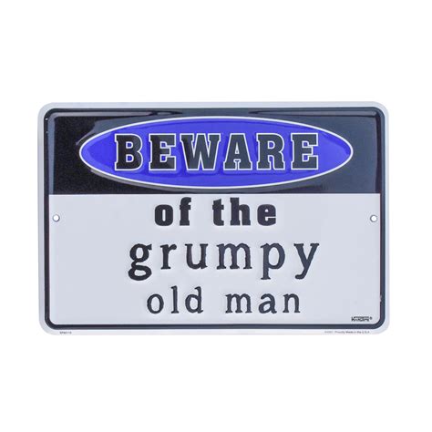 17 Stories Metal Beware Of Grumpy Old Man Tin Sign Cave Room Garage