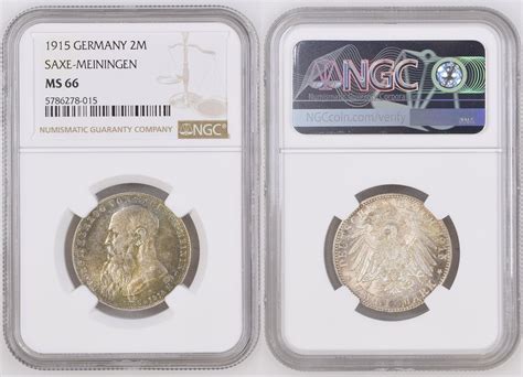 Germany Mark Sachsen Meiningen Georg Ii Auf Den Tod Ngc Ms