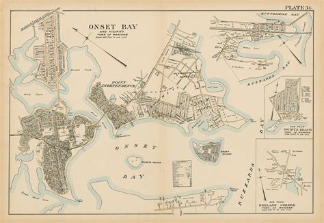 Onset Bay Wareham Massachusetts 1903 Map