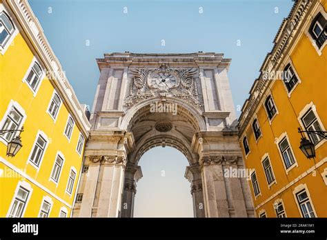 Rua Augusta Arch Arco Da Rua Augusta In Lisbon The Capital City Of