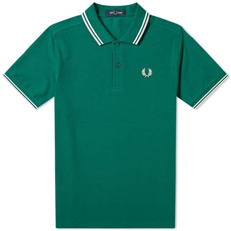 Fred Perry Slim Fit Twin Tipped Polo Raf Green End Kr