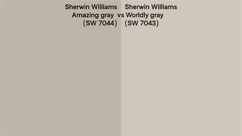 Sherwin Williams Amazing Gray Sw Vs Worldly Gray Sw Side