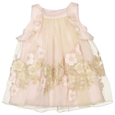 Girls Dress With Flowers Of Pinco Pallino In Baby Liberdade