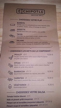 chipotle menu