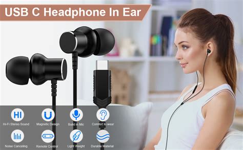 USB C Kopfhörer In Ear USB C Headset Typ C Ohrhörer HiFi Stereo