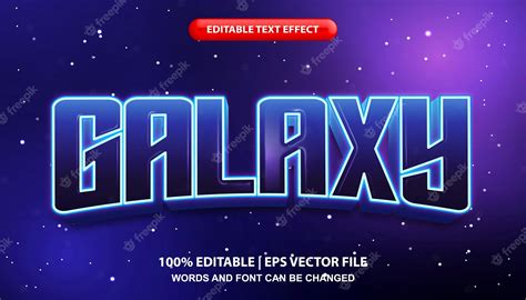 Premium Vector Editable Text Effect Template Galaxy Font Style On Starry Space Background