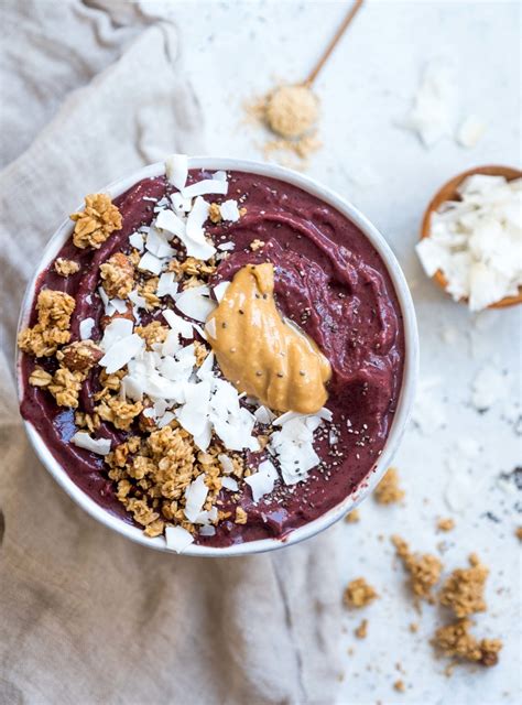 Peanut Butter Acai Bowl The Food Joy