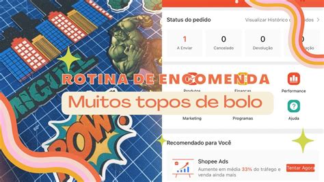 Rotina De Encomendas Papelaria Muitos Topos De Bolo Vendas Na