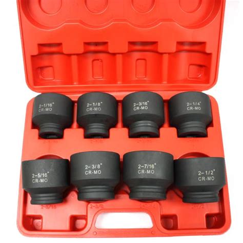 Sae Jumbo Large 8pc 34 Dr Shallow Impact Socket Set 6 Point 2 116 To 2 12 Ebay