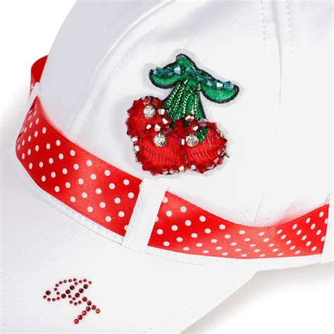 Il Trenino Polka Dot Stripe Cap In White Bambinifashioncom