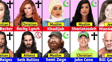 Religion Comparison Wwe Wrestlers And Their Wives Youtube