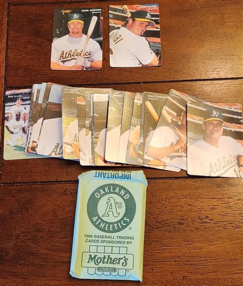 Mother S Cookies Oakland A S Card Complete Set Ebay