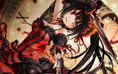 Black Haired Female Anime Character Tokisaki Kurumi Date A Live Hd