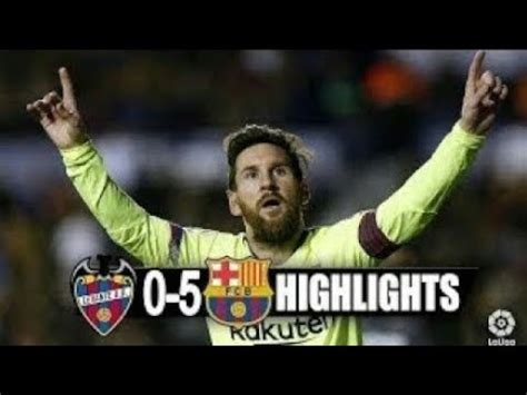 Barcelona Vs Levante 5 0 All Goals And Resumen Highlights Full