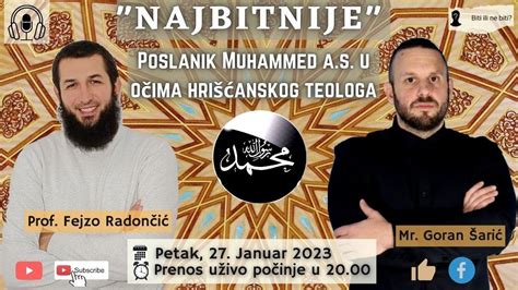 Poslanik Muhammed U O Ima Hri Anskog Teologa Goran Ari Youtube