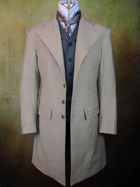 Men S Frock Coat Antique White Tweed Frontier By Lawrence Scott