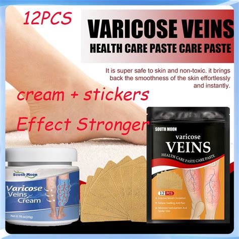 12pcs Southmoon Varicized Health Stickers Cream And Patch Use Together