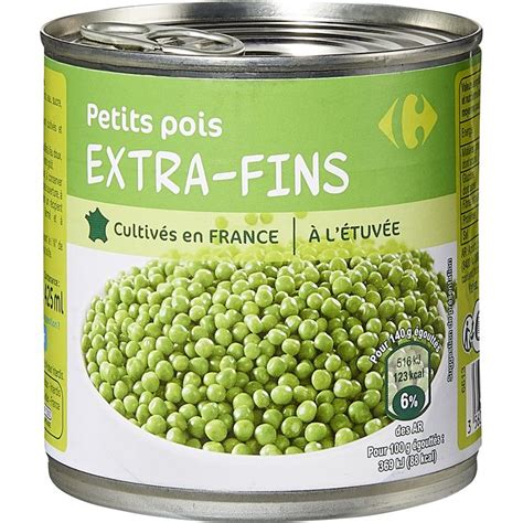 Petits Pois Extra Fins Carrefour Classic La Boite De G Net