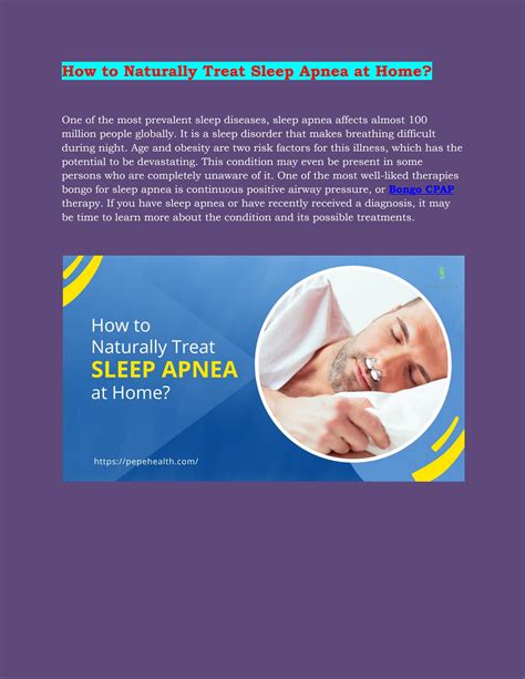 How To Naturally Treat Sleep Apnea At Home By Pepehealth Issuu