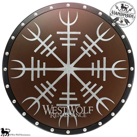 Viking Helm Of Awe Symbol Shield Icelandic Protection Rune Shield