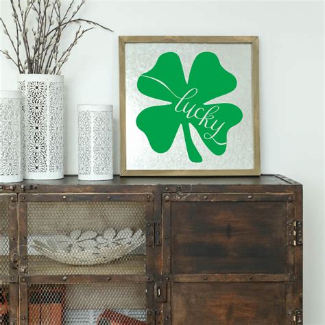 Hand Lettered Lucky Shamrock Free Svg Cut File