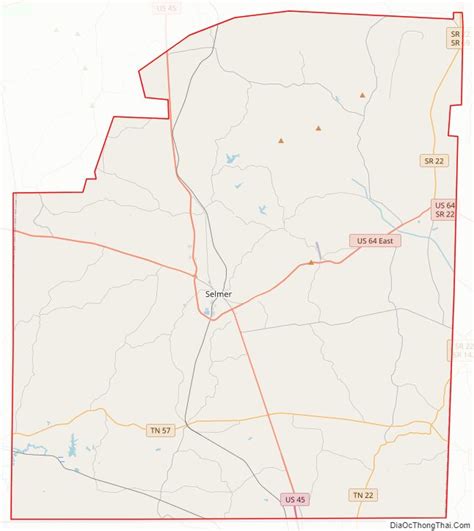 Map of McNairy County Tennessee Địa Ốc Thông Thái