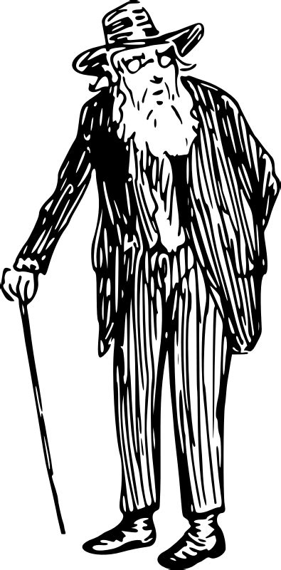 Old Man With Cane Openclipart