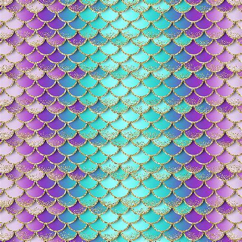 Glitter Mermaid Scales Photography Backdrops Kids Birthday Party Baby