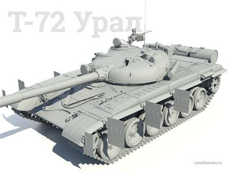 T-72 URAL Russian main battle tank 2 tanks in 1 3D model | CGTrader