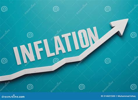 Inflation Concept With White Graph Arrow Representing World Economics