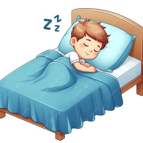 Boy Sleeping In The Bed Cartoon, Bed Clipart, Cartoon Clipart, Boy ...