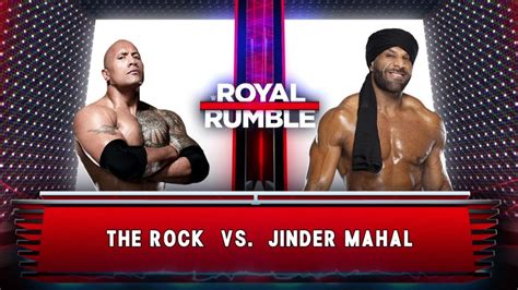 WWE 2K23 The Rock Vs Jinder Mahal Royal Rumble Full Match YouTube