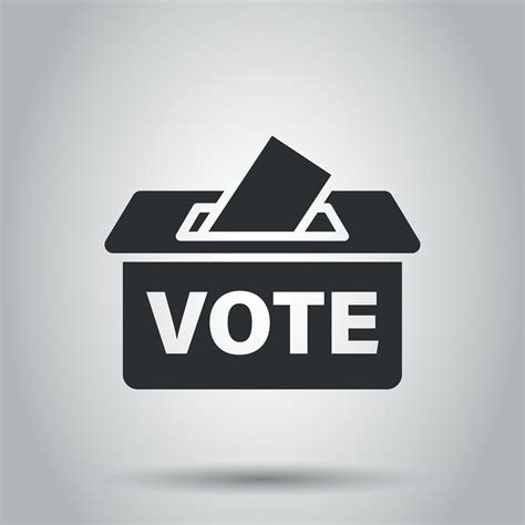 elección votante caja icono en plano estilo votación sugerencia vector