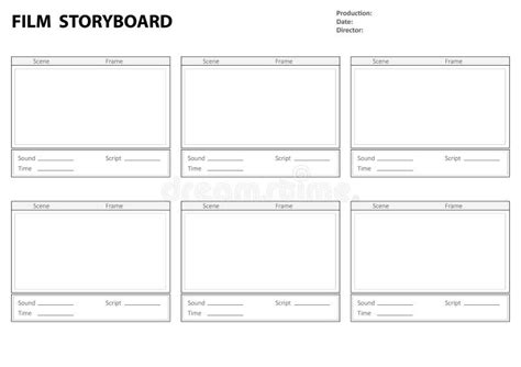 Blank Film Storyboard Template