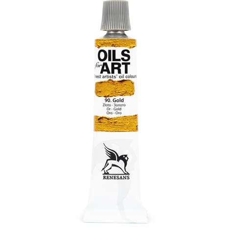 Farba olejna metaliczna Olej for Art Renesans 90 złoto 20 ml