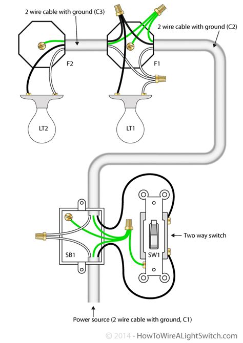 How To Wire A Double 2 Way Light Switch Diagram Wiring Work