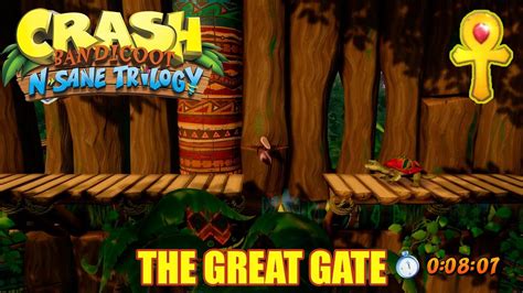 Crash Bandicoot The Great Gate Time Trial Gold Relic YouTube