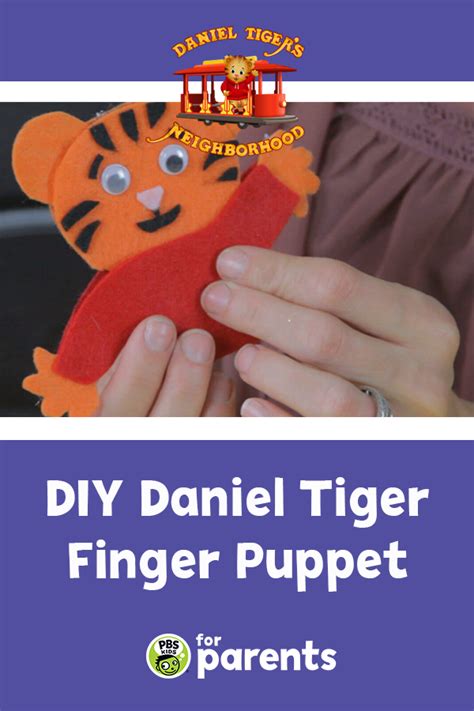 A Daniel Tiger finger puppet made from felt and googly eyes Toddler ...