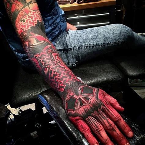 70 Red Ink Tattoo Designs For Men