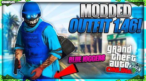 Gta Online Best Blue Joggers Modded Outfit Using Clothing Glitches