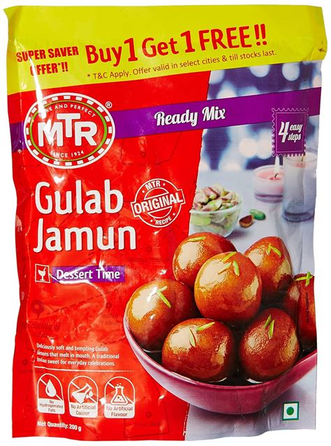 MTR Gulab Jamun Ready Mix 200g Buy 1 Get 1 Free Amazon In Grocery