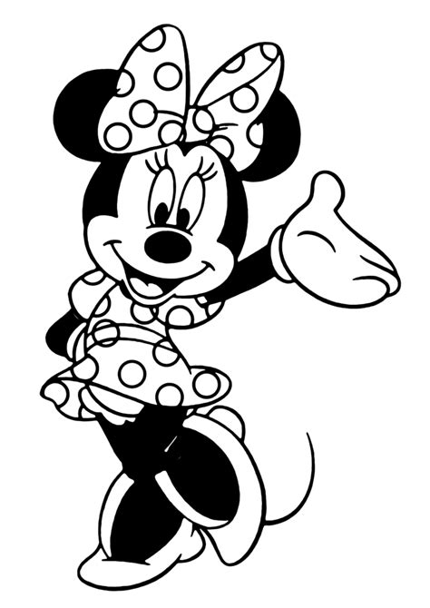 Minnie De Vestidinho Para Colorir Imprimir Desenhos